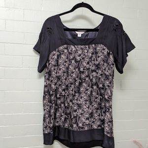 Silk Intuitions short sleeve blouse size M